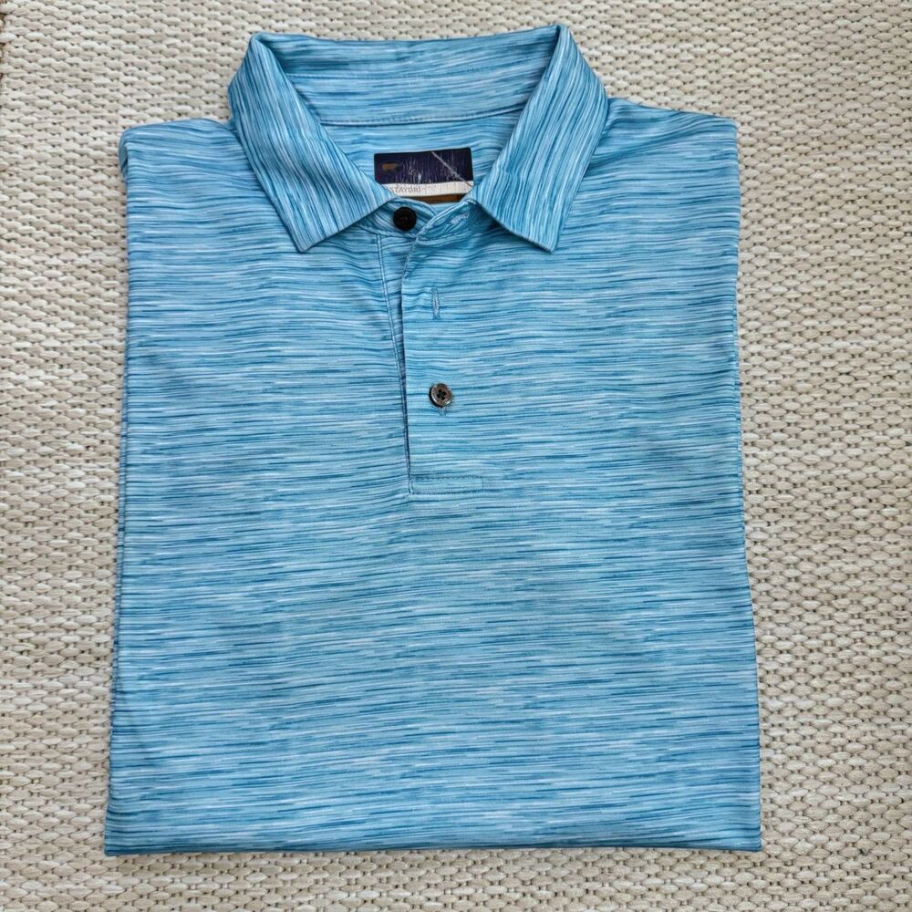 Jack Nicklaus Mens Stay Dri Golf Polo Blue Size S Space Dye Performance